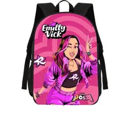 Mochila Estojo Lancheira Escolar Emilly Vick Os Rosas