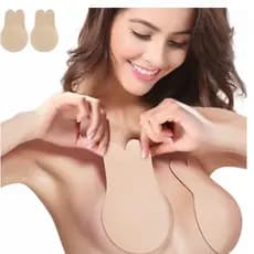 Sutiã Adesivo com Silicone Invisível Levanta Seio PushUp no Formato de Orelha De Coelho