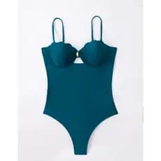 RWX VEST Maiô Estruturado com Bojo e Detalhe Central – Sofisticação e Estilo para Brilhar à Beira-Mar XX343