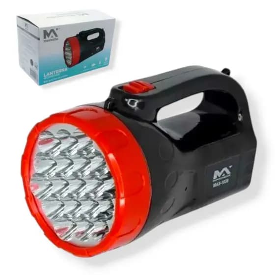 Lanterna Portátil Recarregável Com 19 Leds Bivolt Portátil Camping Caça Pesca Promoção