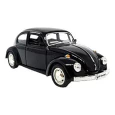 Carrinho De Ferro Fusca Clássico 1/32 Miniatura Coleção Fusca Preto