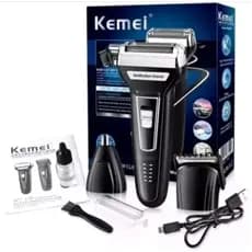 Maquina De Barbear Barbeador Depilador de Pelos Aparador Elétrico 3 Em 1 Cabelo Nariz Barba Corpo Masculino Feminino
