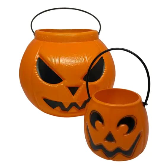 Kit Balde Abobora Para Halloween Festa Fantasia