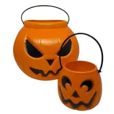 Kit Balde Abobora Para Halloween Festa Fantasia