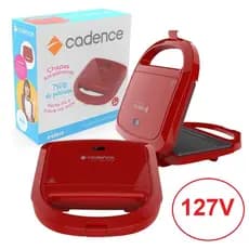 Sanduicheira Grill Antiaderente 750 Watts Toast SAN261 Vermelha 127V Cadence