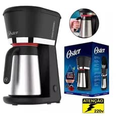 Cafeteira Oster Black Jarra Térmica Inox 700ml Filtro Removível 220V