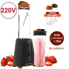 Liquidificador Blender Cadence 2 Jarras De 500ml Preto 220V
