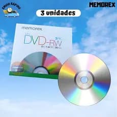Mini Dvd-rw Regravavel Memorex 2X 1.4GB 30 Min Pk Slim 3 Pcs