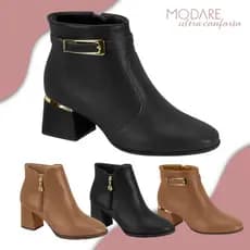 BOTA FEMININA MODARE CANO CURTO INVERNO MODA CONFORTO
