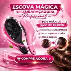 Escova Mágica Desembaraçadora Profissional | Para Todos os Tipos de Cabelo