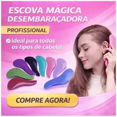 Escova Desembaraçadora Mágica Flexível Anti Quebra Cabelo Cacheado Liso e Crespo