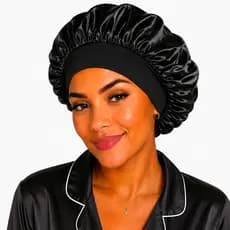 Touca de Cetim com Faixa AntiFrizz  - Proteção para todos os tipos de Cabelo