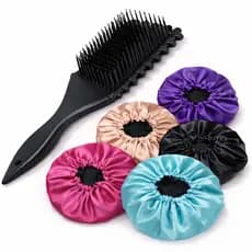 KIT Escova Finalizadora e Fitagem + Touca de Cetim kit perfeito para seu cabelo