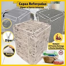 Capa de Máquina de Lavar com Zíper ou com Tampa Forrada Flanelada Perolizada Impermeavel ou PVC e Plastico - Modelo Tamanho Cor Marca 6kg 7kg 8kg 9kg 10 kg 11 kg 12kg 13kg 14kg 15kg Capa para Maquina de Lavar Abertura Superior com Tampa Tanquinho de Lavar