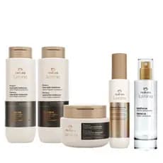 Natura Lumina Força e Reparação Molecular Shampoo, Condicionador, Máscara, Protetor Térmico, Essencia para cabelo