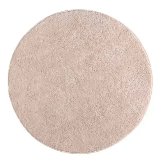 Tapete Macio Peludo 1,50m Redondo Óasis Creme Perola