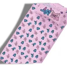 Jogo de Cama Lençol Stitch Angel Love Disney Solteiro 2 Pç