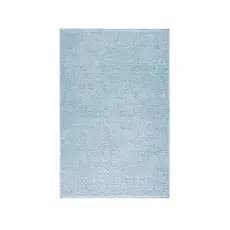 Tapete Beira De Cama Antiderrapante 66X120 Shaggy Azul Bebe