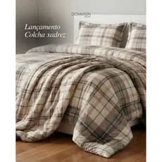Colcha Digital Elegance Queen Xadres Taupe