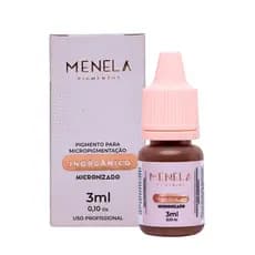 Pigmento Menela Mr. Brown (Castanho Médio) 3ml - Inorgânico Micropigmentação Sobrancelhas