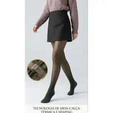 Calca Termica Aveludada Transparente Preta 32x99cm Slim Fit Muito Durável