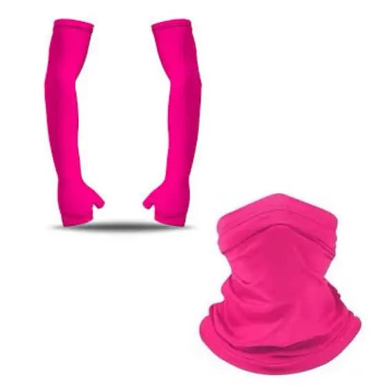 Kit Manguito e Bandana Com Proteção Solar