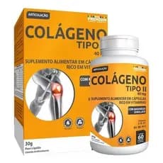Colágeno Não Hidrolisado Tipo 2 60cps 40mg Vita Premium Sabor Sem Sabor