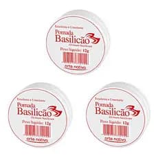 Kit 3 Pomada Basilicão 12g Cada - Arte Nativa