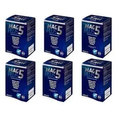 Kit 6 Mag Plus 5 Dimalato Quelato Taurato Citrato Óxido.