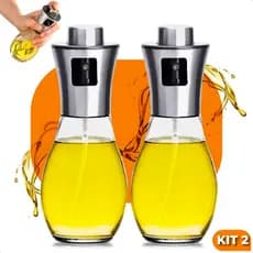 Kit 2 Spray Borrifador Pulverizador De Azeite Culinário 200 Ml Para Cozinha