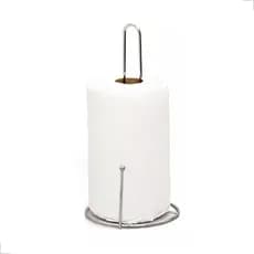 Suporte De Papel Toalha Com Pino Cozinha Cromado Metal Resistente