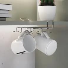 Suporte Para Xícaras Encaixe Cozinha Organização Canecas Pia Armário Gavetas Uso Diário