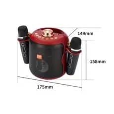 Caixa De Som 15w Karaokê Com Duas Microfones Familia Ktv Portátil Som Variável XTRAD WS-1886