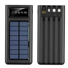 Carregador Portátil Powerbank Energia Solar 20000mah 5 Em 1
