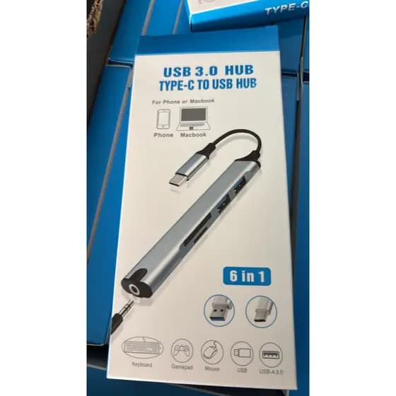 USB 3,0 HUB TYPE-C TO USB HUB 6 IN 1