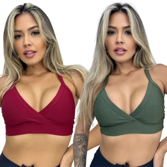 Kit 2 Tops Fitness de Academia Simples Treino dia a dia