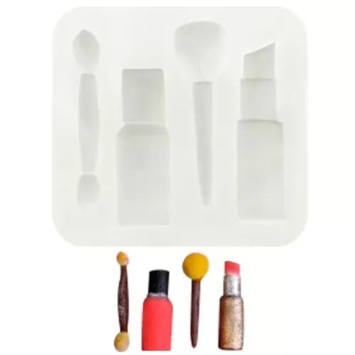 Molde de silicone Maquiagem Kit para confeitaria ou biscuit -(3- 4 cm) Promoção
