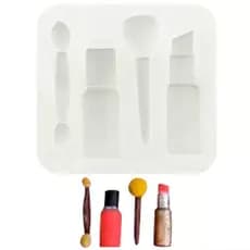 Molde de silicone Maquiagem Kit para confeitaria ou biscuit -(3- 4 cm) Promoção