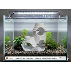 Castelo Toca Gruta Esconderijo Peixes Aquario Betta Guppy Casa Aquarios Enfeite