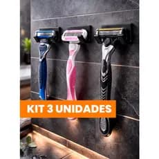 Suportes de Gilete para Banheiro Porta Barbeador Prestobarba Parede Adesivo Sem Furar Box