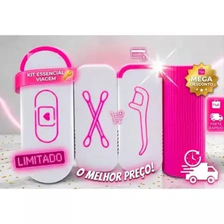 KIT VIAGEM - PORTA BANDAID - PORTA COTONETE - PORTA FIO DENTAL- BOLSA - PRATICIDADE - ORGANIZADOR DE BOLSA PRATICO