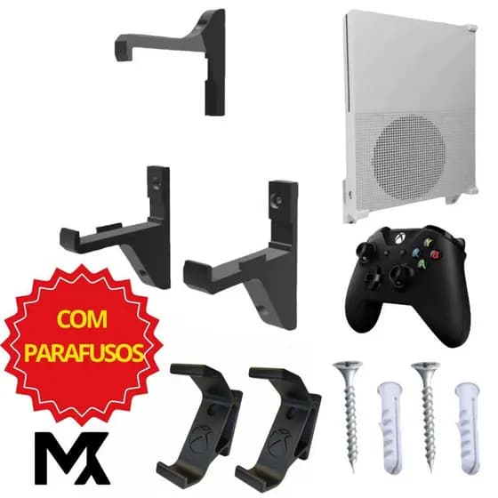 Kit Suporte Apoio Parede Console Suporte Controle Xbox Series S