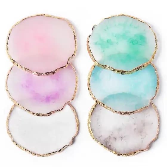 Pedras de Resina Ágata para Fotografia Paleta de Pintura de Unhas Artísticas