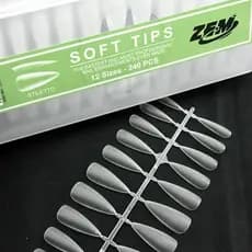 Unha Postiça Soft Gel Stiletto Fosca Zem Com 240 Unidades