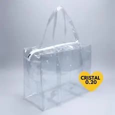 Bolsa Cristal Transparente PVC Jumbo Presidio Praia Maternidade Reforçado Sacola