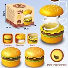 Luminária De Mesa Hambúrguer / Batata Frita Recarregável De Mesa Luz De Led