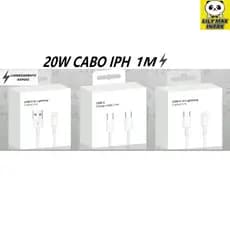 CABO 1M carga rápida IPHONE TYPE-C - IPHONE Três opções de cabos de carregamento premium de 1 metro para, compatíveis com todos os dispositivos da.