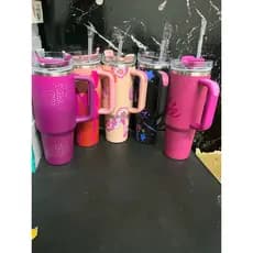 Copo Barbie 1200ml Inox Com Tampa e Canudo Personalizado