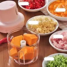 Mini Processador Triturador Sem Fio Elétrico De Alimentos Para Legumes Alho Gengibre  250ML Potente