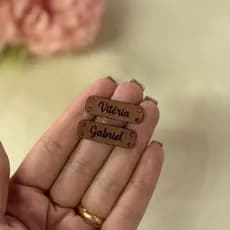 TAG COURINHO PERSONALIZADA COM NOME KIT COM 10 UNIDADES
